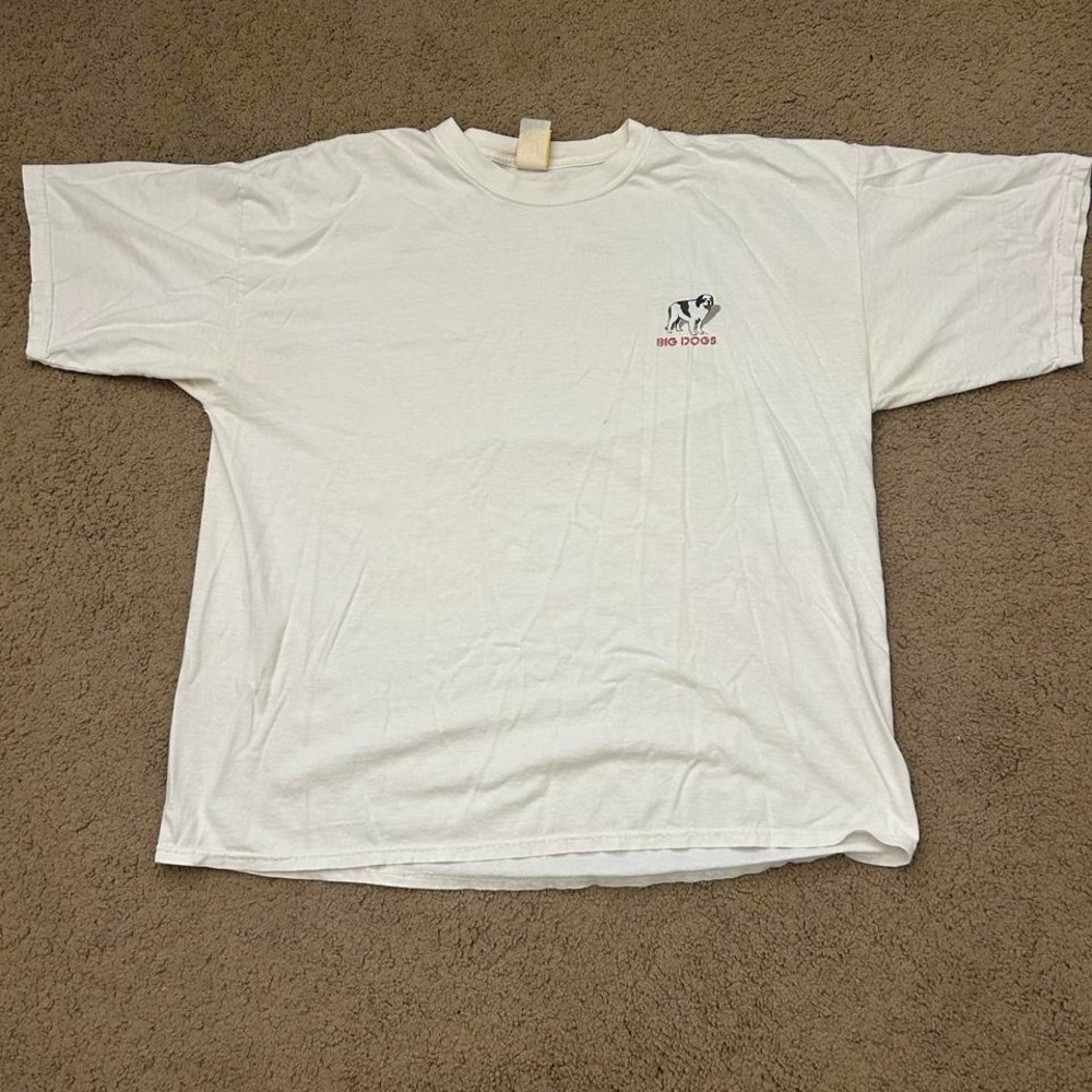 Vintage Big Dog Barbecue Rules white t-shirt